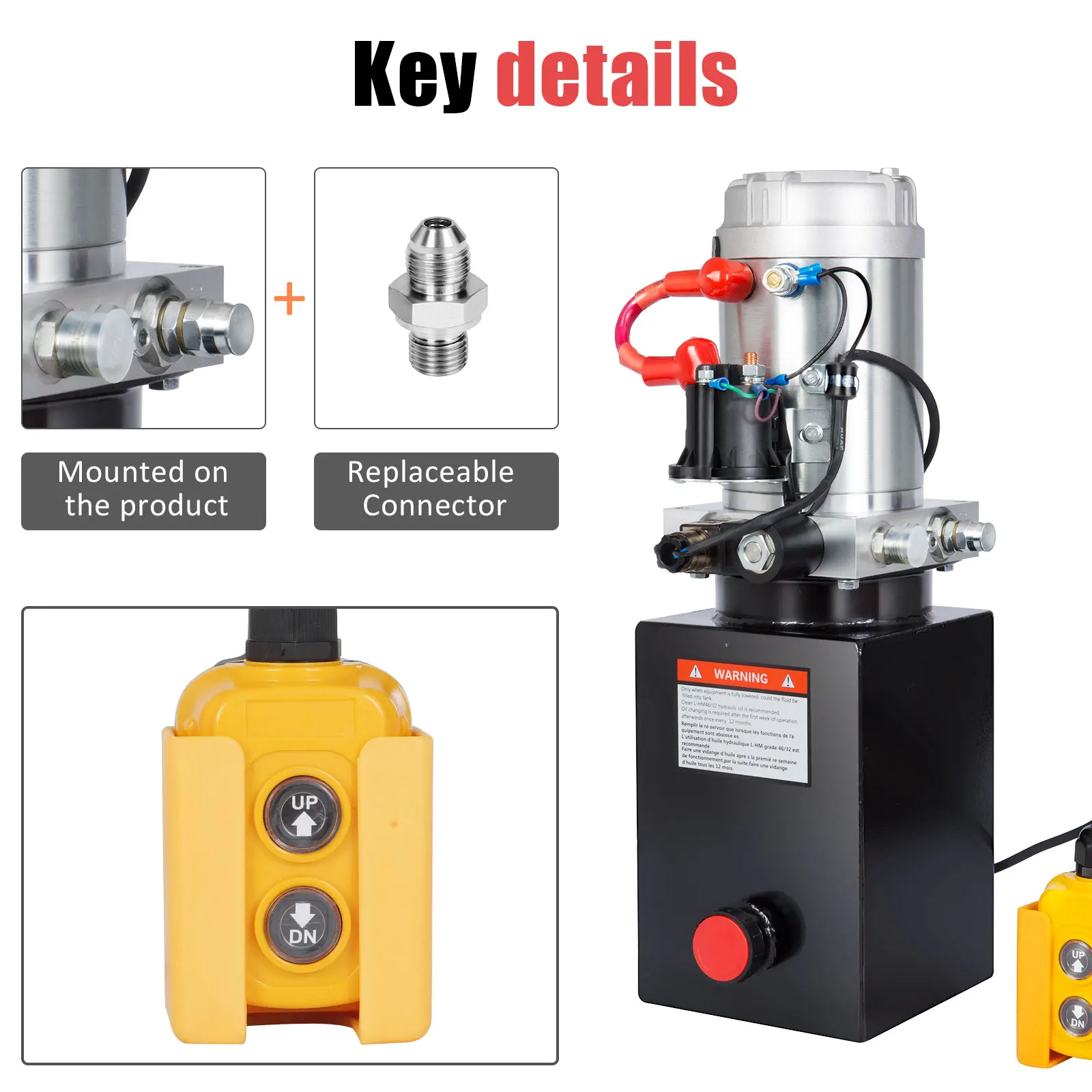 High Quality 4 Quart Cast Iron Hydraulic Power Unit Factory DC12V 4 Quart Cast Iron Hydraulic Power Unit