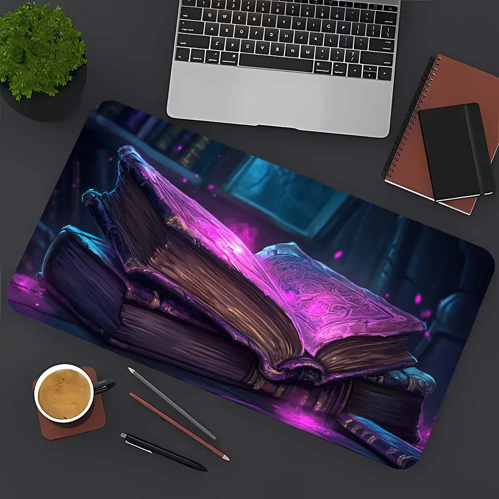 

Purple Light Magic Book Mouse Pad Rubber non-slip base Desk Mat High quality material gaming mat mousepad with lock edge