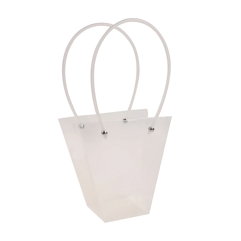 1Pc T Shape Florist Decoration Potted Clear Flower Bag Plastic Waterproof Bouquet Bag Portable Transparent Gift Bags