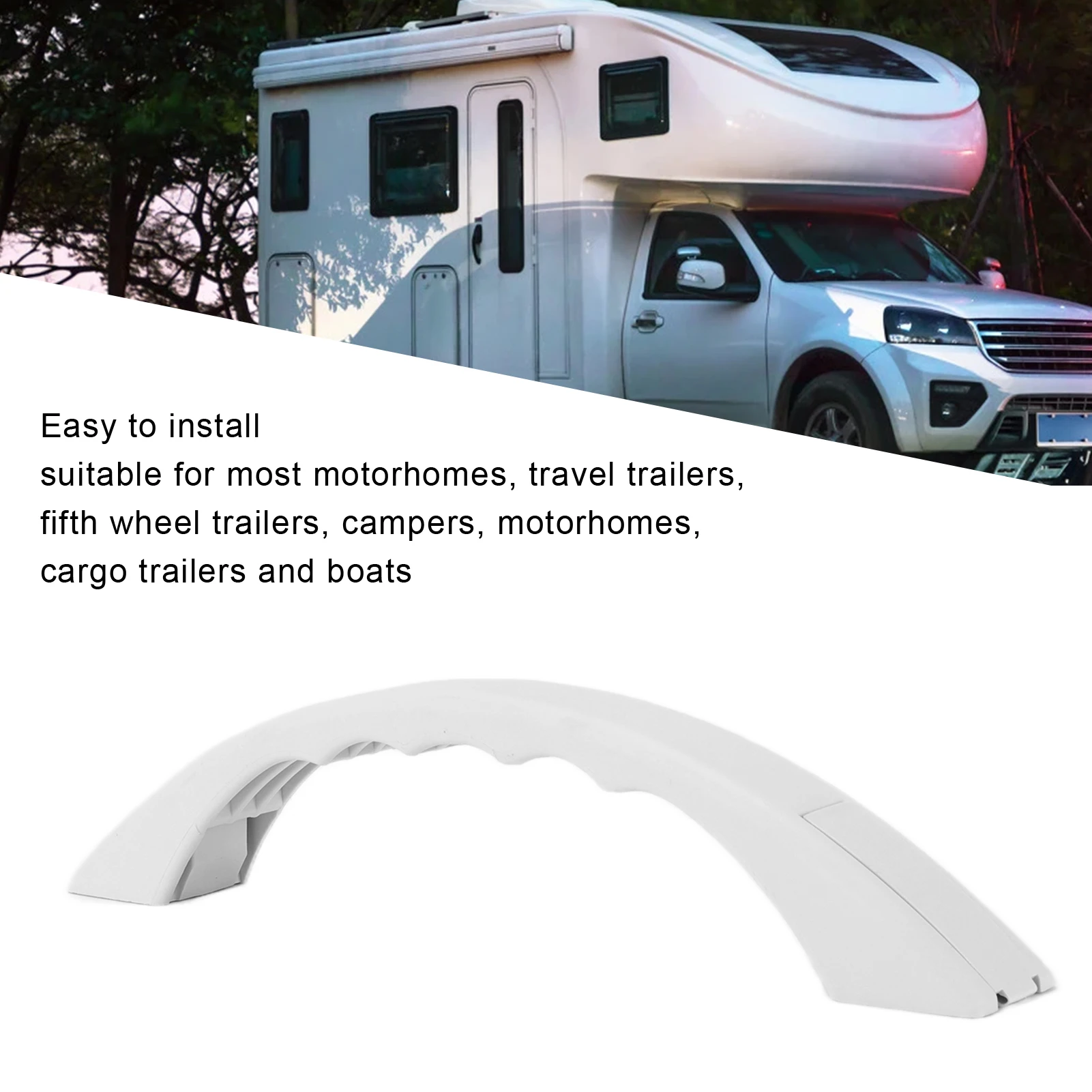 Poignée d'assistance poignée d'entrée de porte Support d'assistance poignée de barre d'appui accessoire en polypropylène pour remorque RV bateaux poignée de porte