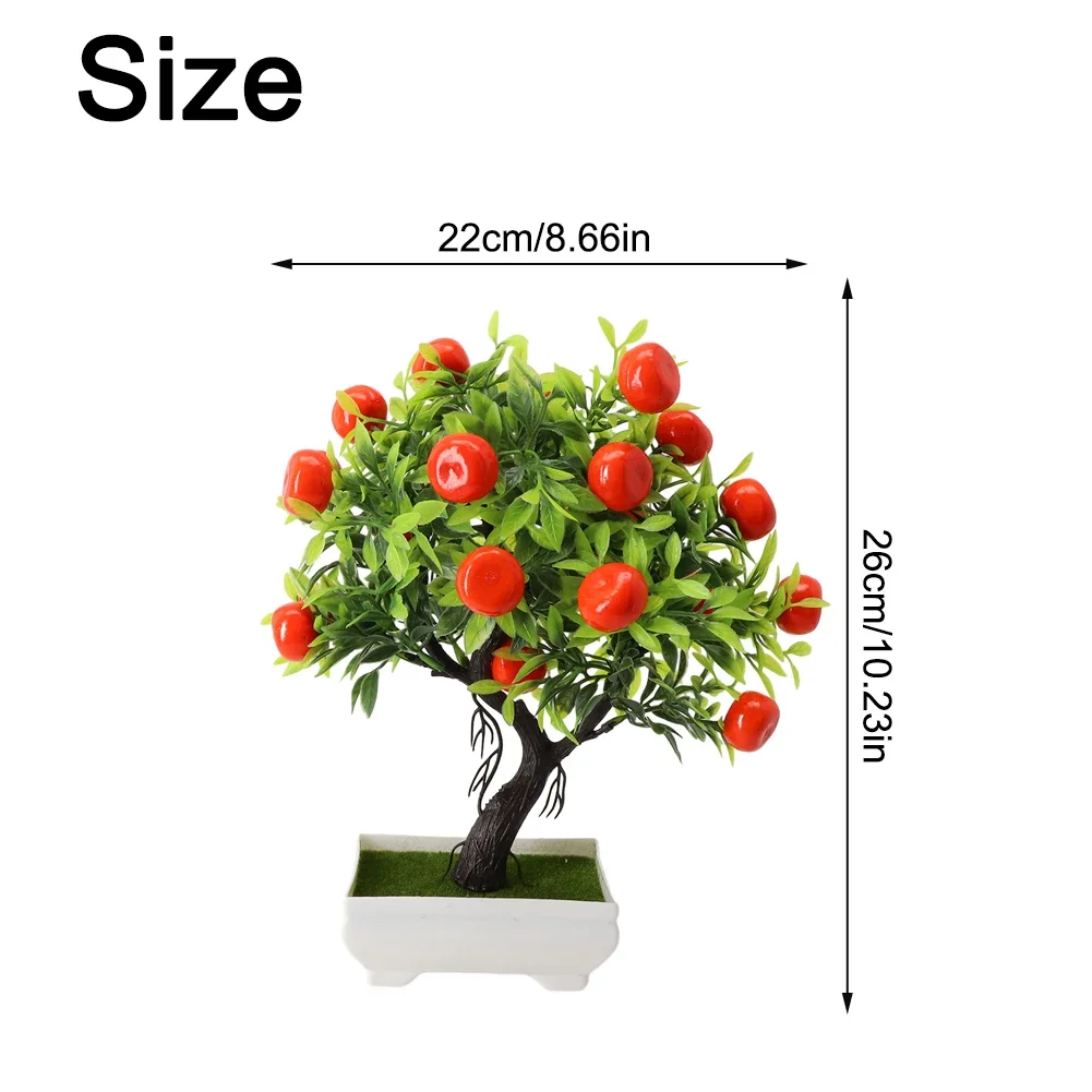 Indoor Plastic Fruit Orange Tree, Lifelike Fake Plants for Home Office Decor, Non Toxic and Easy to Clean, Brings Nature Indoors