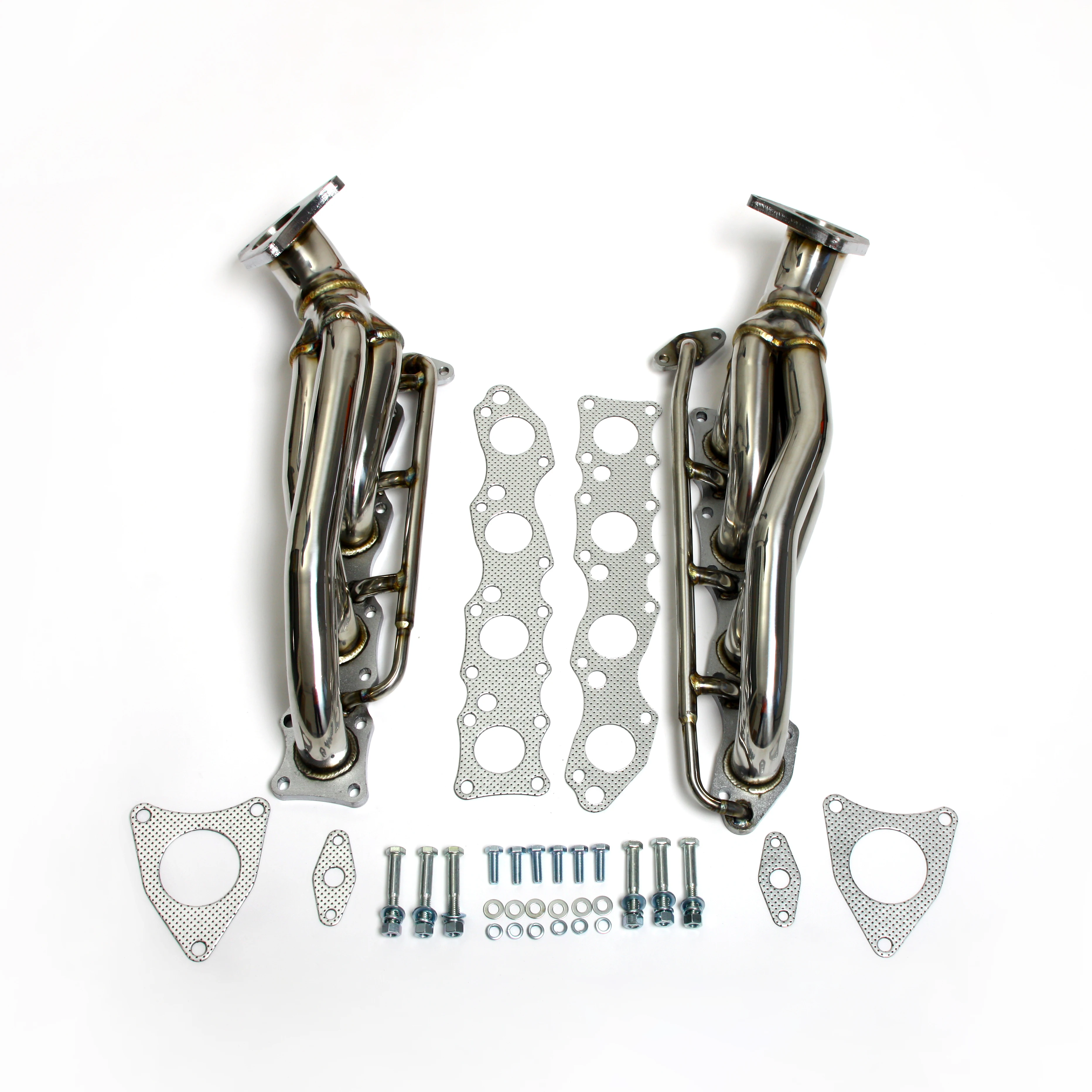 Shorty Exhaust Headers for 07-16 Toyota Tundra 5.7L 345 V8 304 SS Polished Limited SR5 TRD