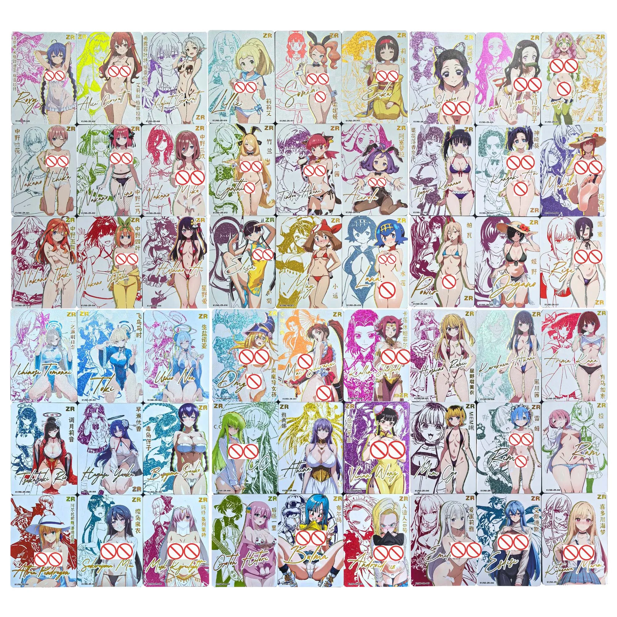 63 قطعة/المجموعة Diy K1 آلهة قصة أنيمي شخصيات أنثى جمع بطاقة اللون فلاش الذهب الساخن توقيع بطاقة أنيمي بطاقة دمى هدايا