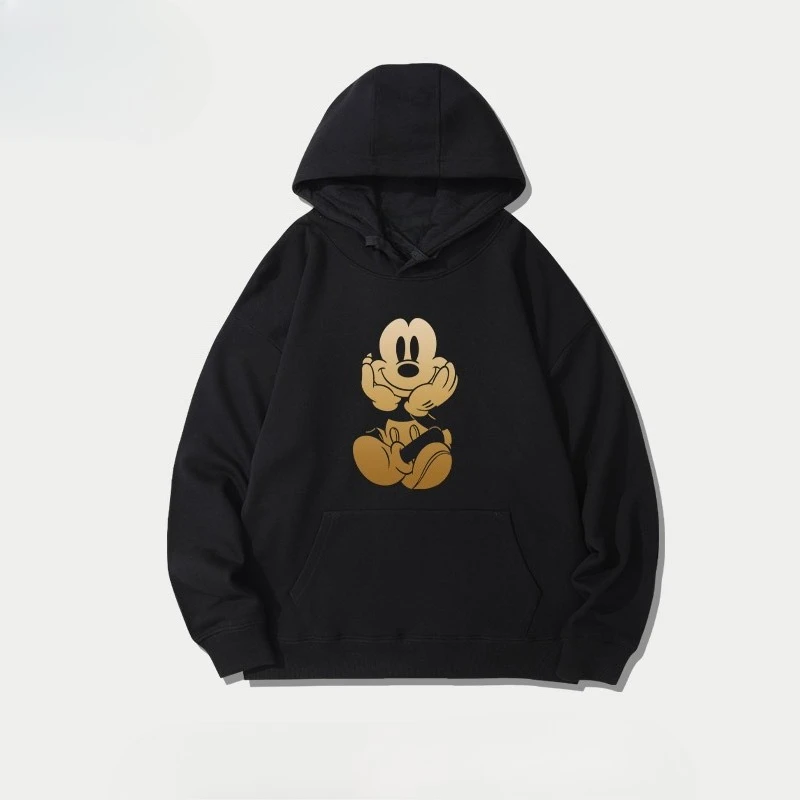 

Retro cartoon Mickey printed cotton hooded sweatshirt for couples in autumn and winter 2025 suitable for both men and women 012