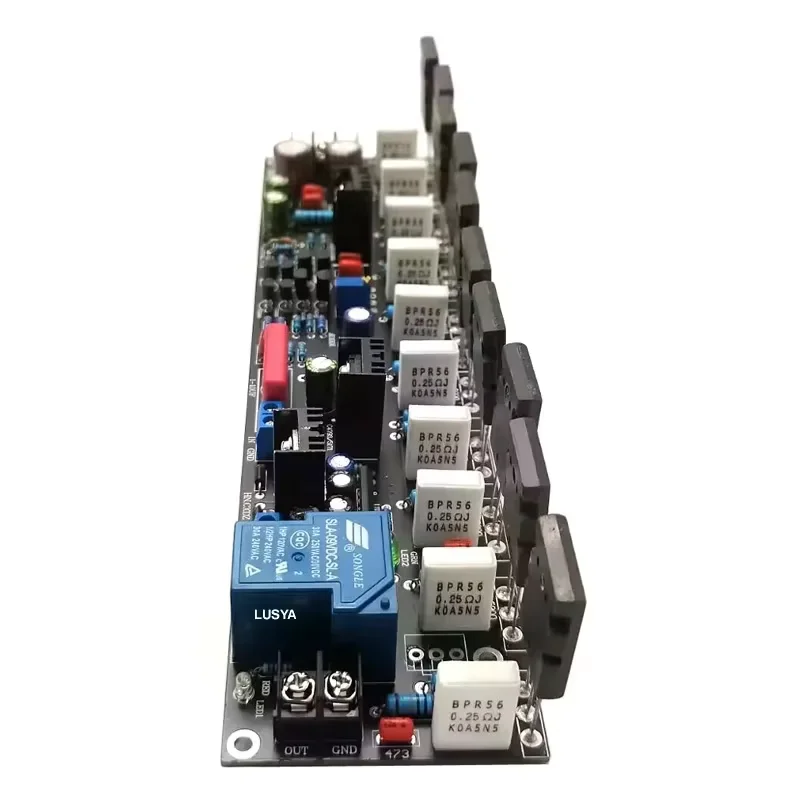 Upgraded Version Mono 500W Tube 2SC5200 + 2SA1943 20V-90V HIFI High Power Audio Amplifier Board + Speaker Protect Relay