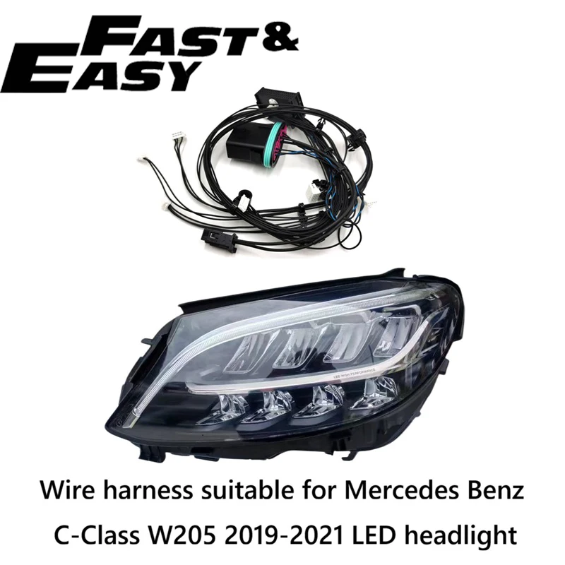 Headlight wiring harness Suitable for  Mercedes Benz C-Class W205 2019-2021  internal wire harness plug wiring harness assembly