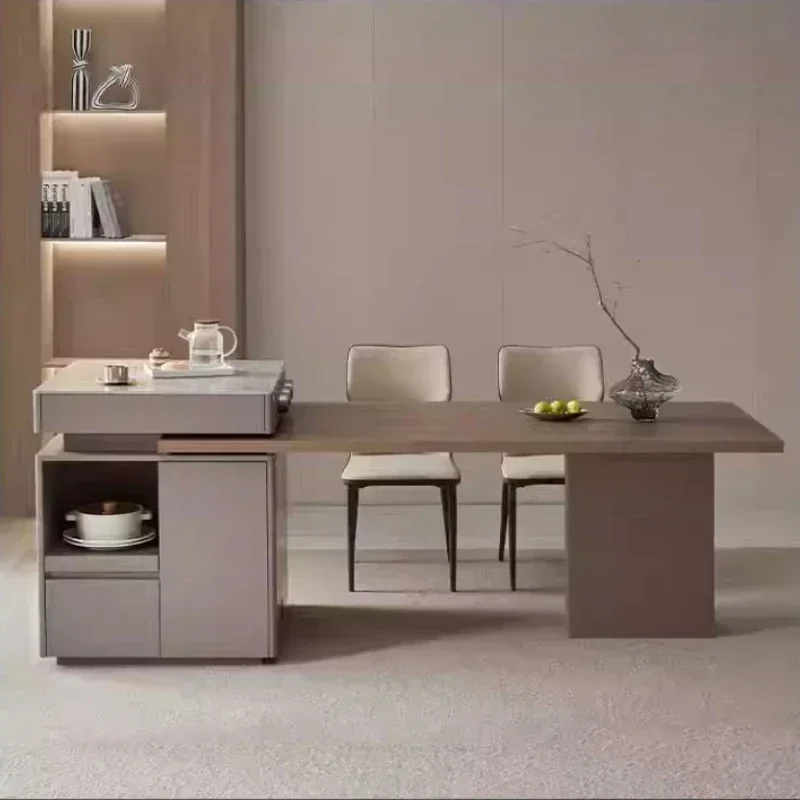 240 270 cm Minimalist Modern Multifunctional Storage Rock Slab Advanced Island Table Household Retractable Dining Room Furniture