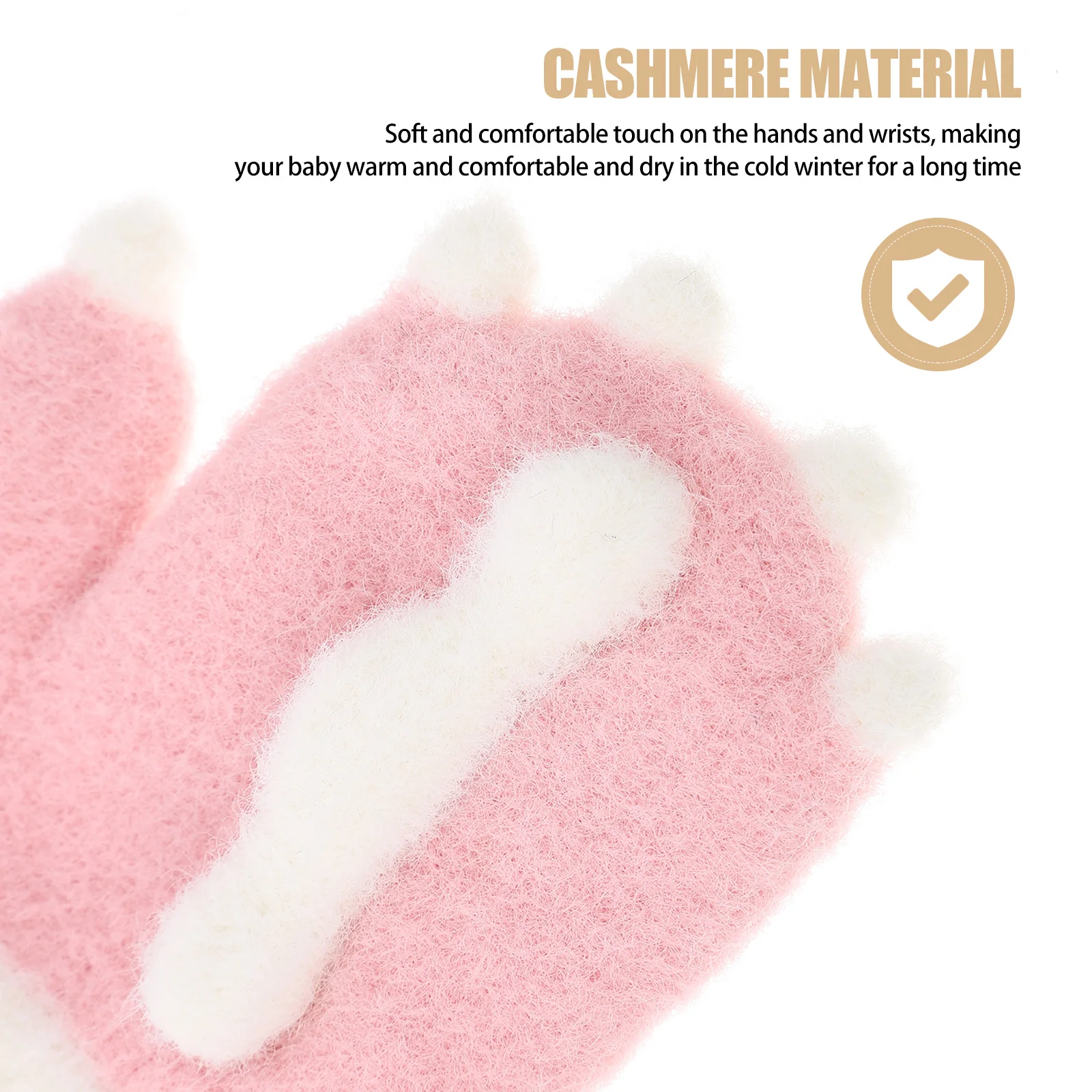 

Winter Children's Cashmere Material Warm Full finger Thick Fashion Suede Kids Gloves Long lasting Comfort Soft H Wrist