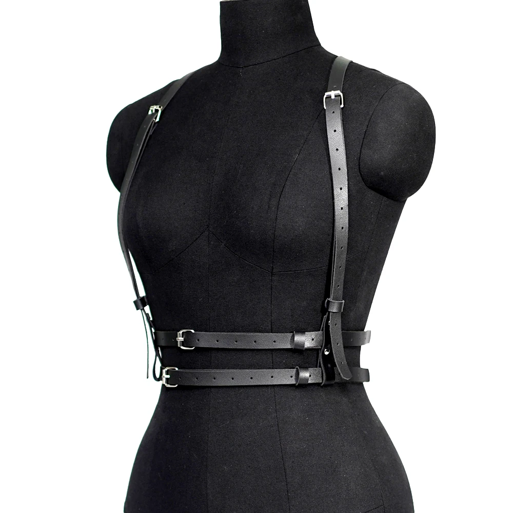 Fashion Harness belt Harness Corset Leather Lingerie Bondage Lingerie Body Harness Fetish Clothing Gothic Suspenders for Women