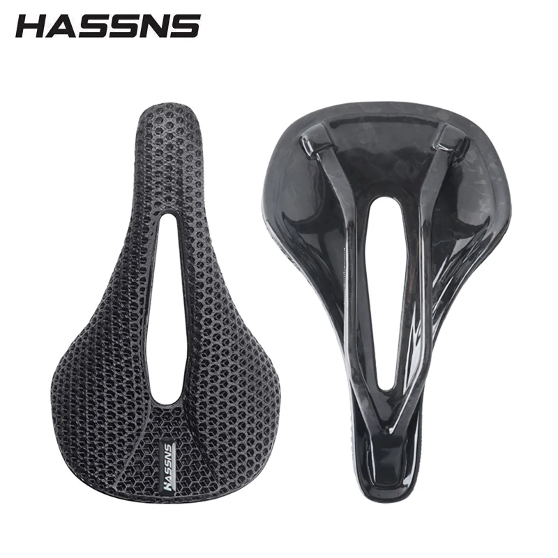 HASSNS Mtb Saddle Carbon Fibre Racing Bike Seat Mountain Cycling Selin Bench Specialized Sillin Comfortable Chair 3D Printing