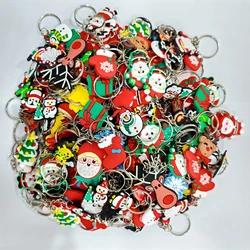 25/50Pcs (Mix) Random style Christmas Series Gifts keychain Ornament Wallet Bag Christmas keyring for Christmas Party Gift
