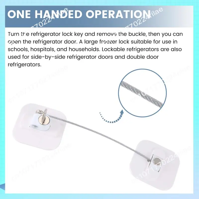 A17Z Refrigerator Lock, Mini Fridge Lock With Key For Adults, Lock For A Fridge, Cabinet Door(White 2Pack)