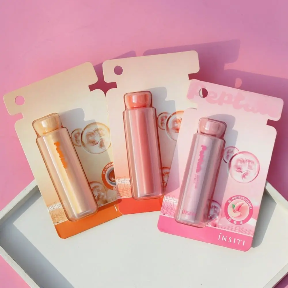 Peptide Tinted Lip Balm Moisturizing Hydrating Lipstick For Dry Lips Repairing Natural Sheer Glossy Makeup Women Daily Care
