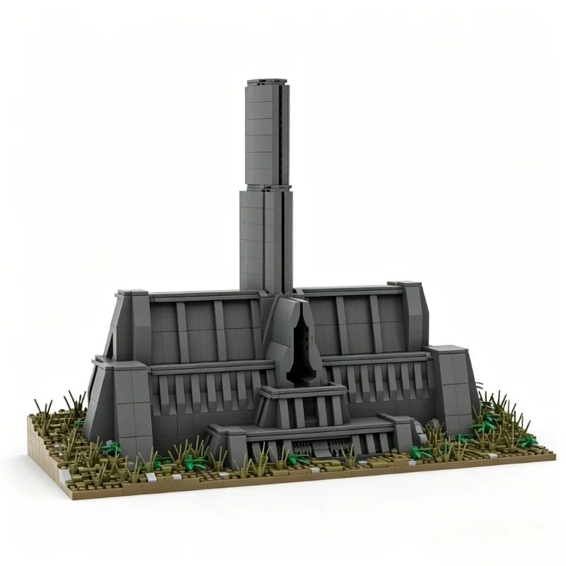 2135PCS Customize Sci-Fi Temple on Peridea Planet Building Blocks Diorama Model Custom Puzzle DIY Assembly Educational Toy Gift