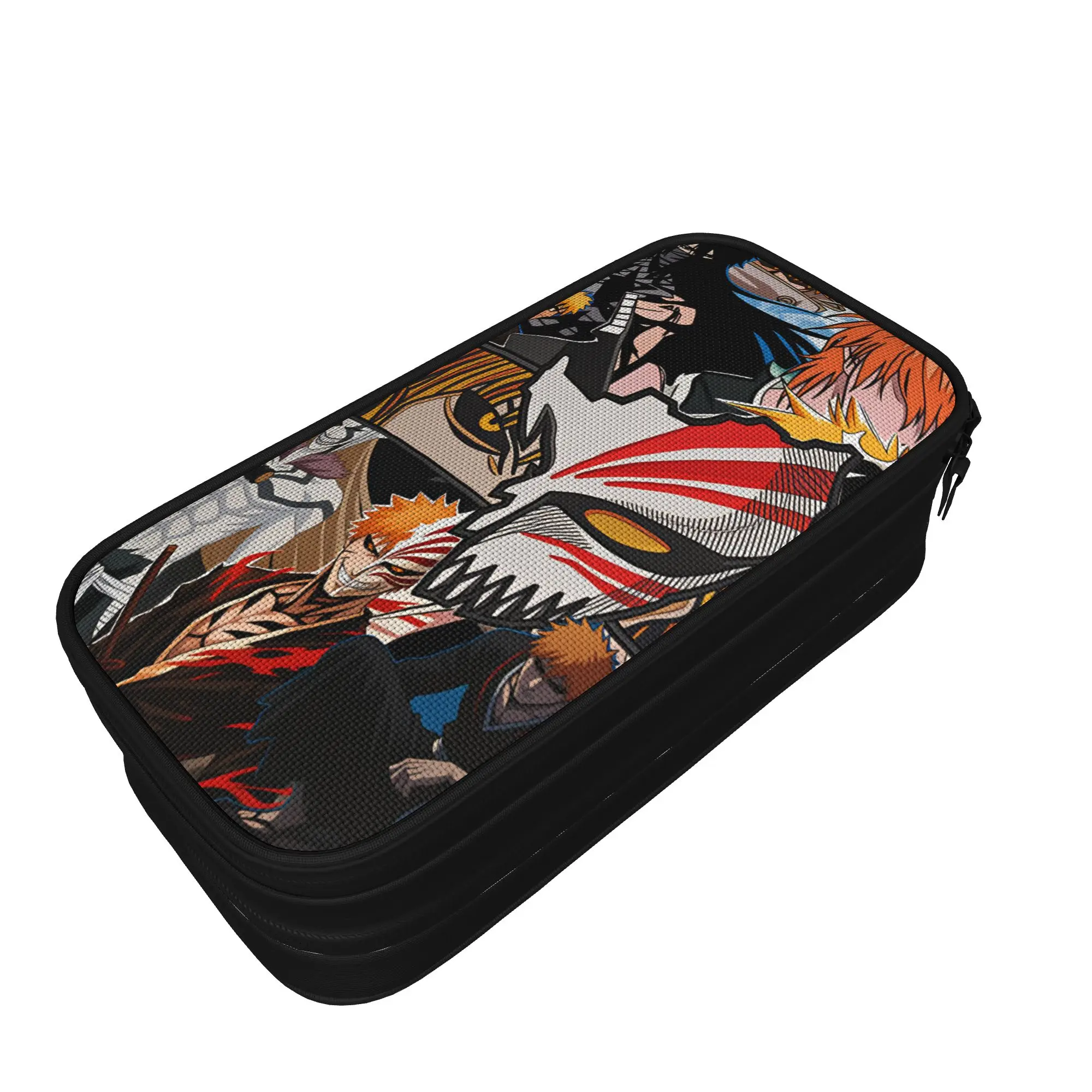 B-Bleachs Characters Pencil Case  Zipper Pencil Pouch Boy Girl Cool Portable School Pencil Cases Stationery Organizer