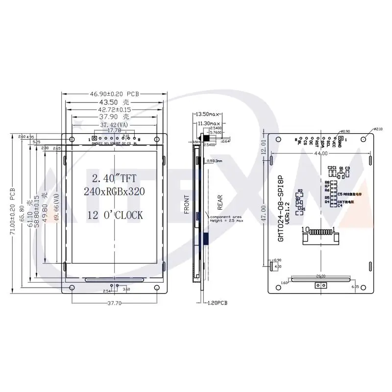 1.77 / 2.4 / 2.8 / 3.5 Inch 240x320 320x480 SPI TFT Serial Port Module 5V/3.3V PCB Adapter ST7789V/ST7796S LCD Display