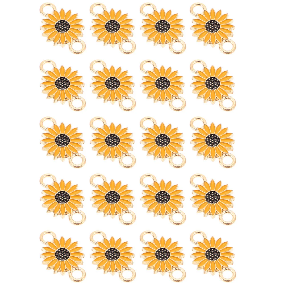 

30 шт., кулон в форме ромашки, сплав, DIY Шарм, ожерелье, брелок, подвесной декор, форма цветка, ювелирные аксессуары, цветочный шарм