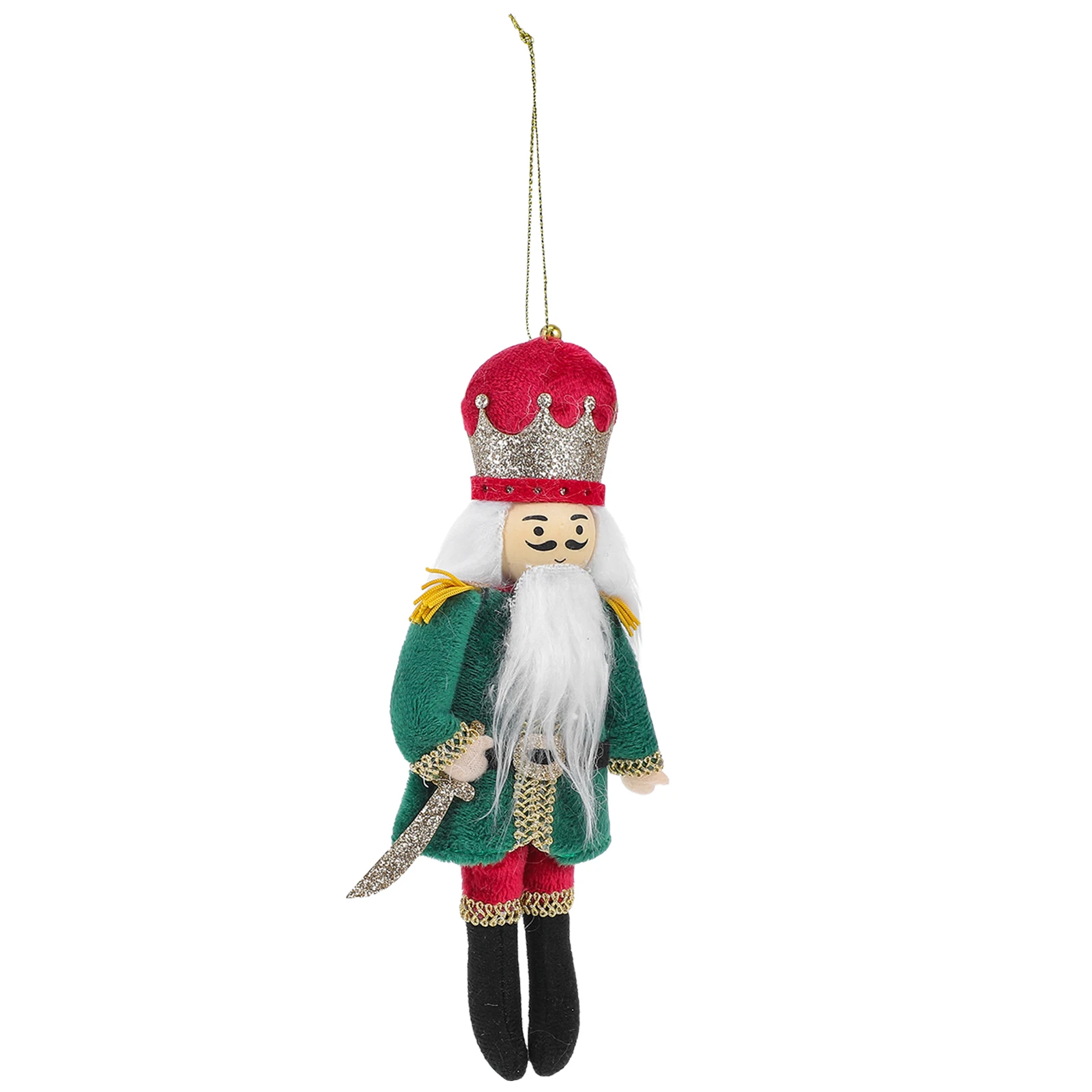 

Nutcracker Soldier Pendants Christmas Tree Ornaments Red Fabric Holiday Decorations Elegant Design Nutcracker Soldier Pendants