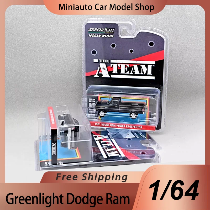 Nuevo en Stock Greenlight 1:64 Dodge Ram Power Prospector Ford De Luxe Volkswagen Van aleación miniatura Diecast modelo juguetes niños regalo