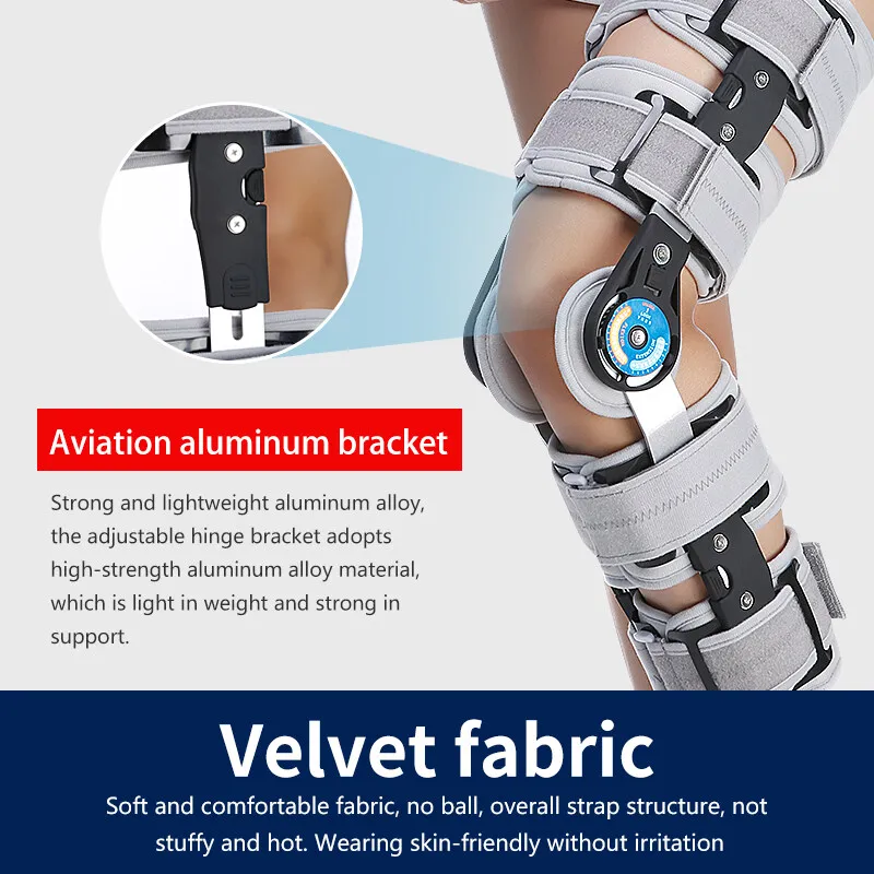 FOB price knee orthosis adjustable knee brace with hinge /leg rehabilitation equipment hinged knee brace physiotherapy