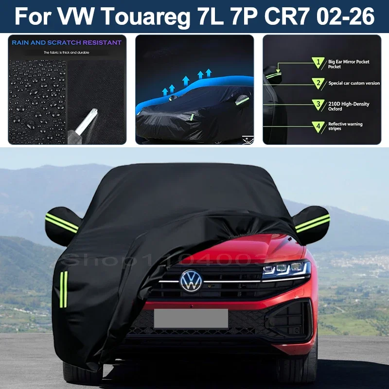 Auto Exterior Sun-Snow Protective Car Cover For Volkswagen VW Touareg 7L 7P CR7 02-26 Waterproof Dustproof Anti-UV Outdoor Cover