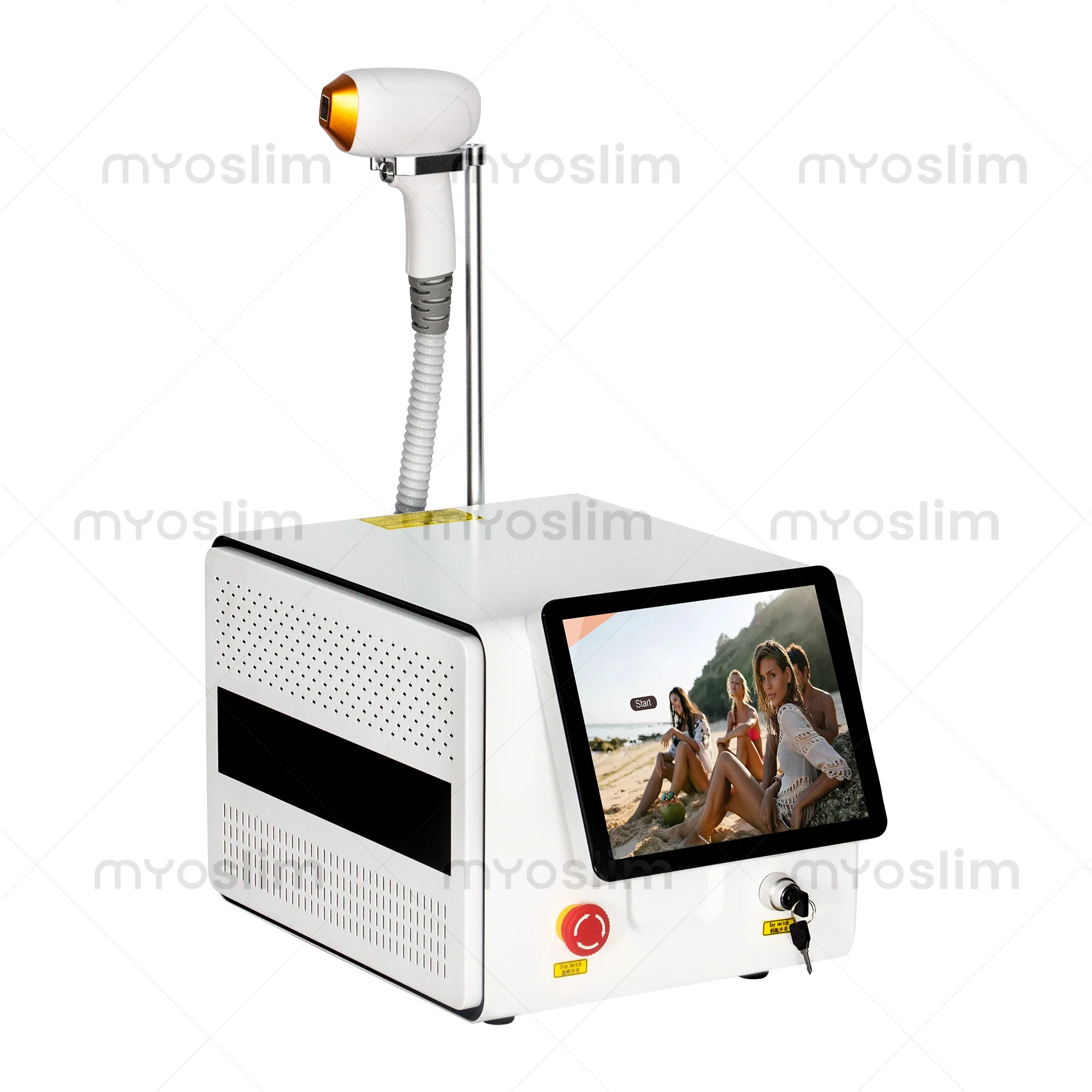 

4000W Professional 808nm 10bar Diode Laser Hair Removal Machine - Ice Cooling Permanent Painless Hair Remover for Face Body
