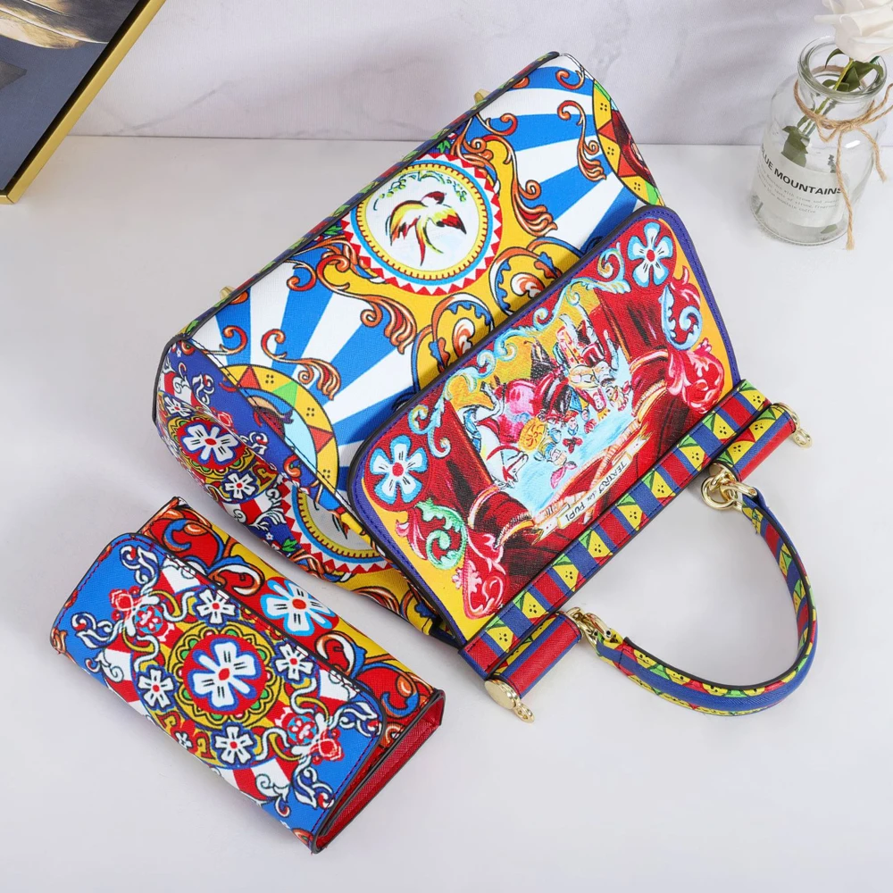 

2025 Luxury Purse Suit Printing Shoulder Totes Ladies Bolsa Classic Crossbody Bags For Women Frame Handbag Purses And Handbags