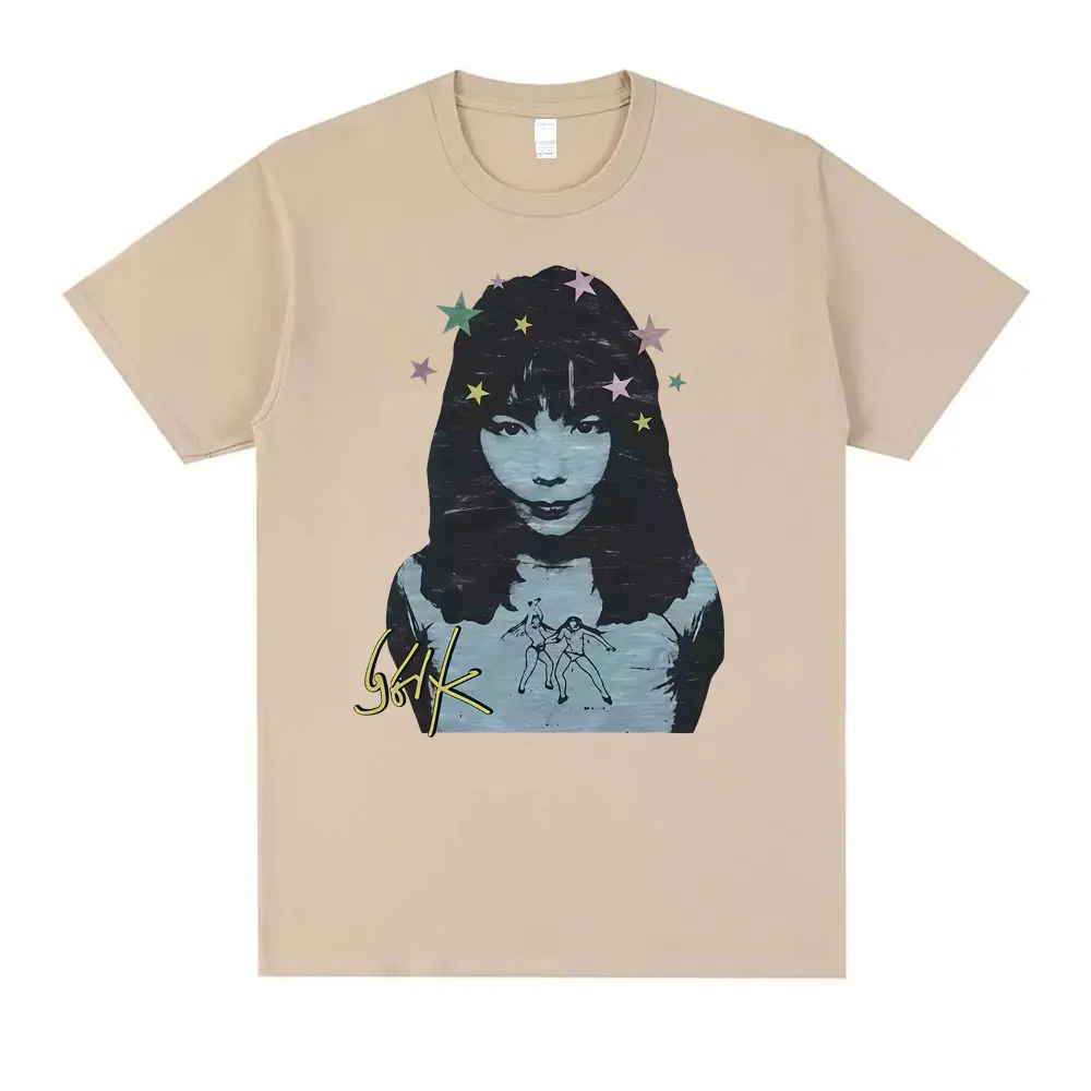 Bjork Face Graphic T-shirt Aphex Twin T Shirts Men Women Vintage Casual Cotton Tee Shirt Male Fashion Trend Oversized T-shirts