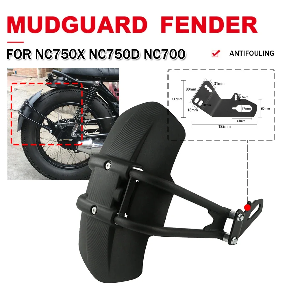 

Motorcycle Mudguard Rear Fender Mud Splash Guard Wheel Cover Protector For Honda NC750X 2021 DCT CTX 700 2014 NC750D NC700 GW250