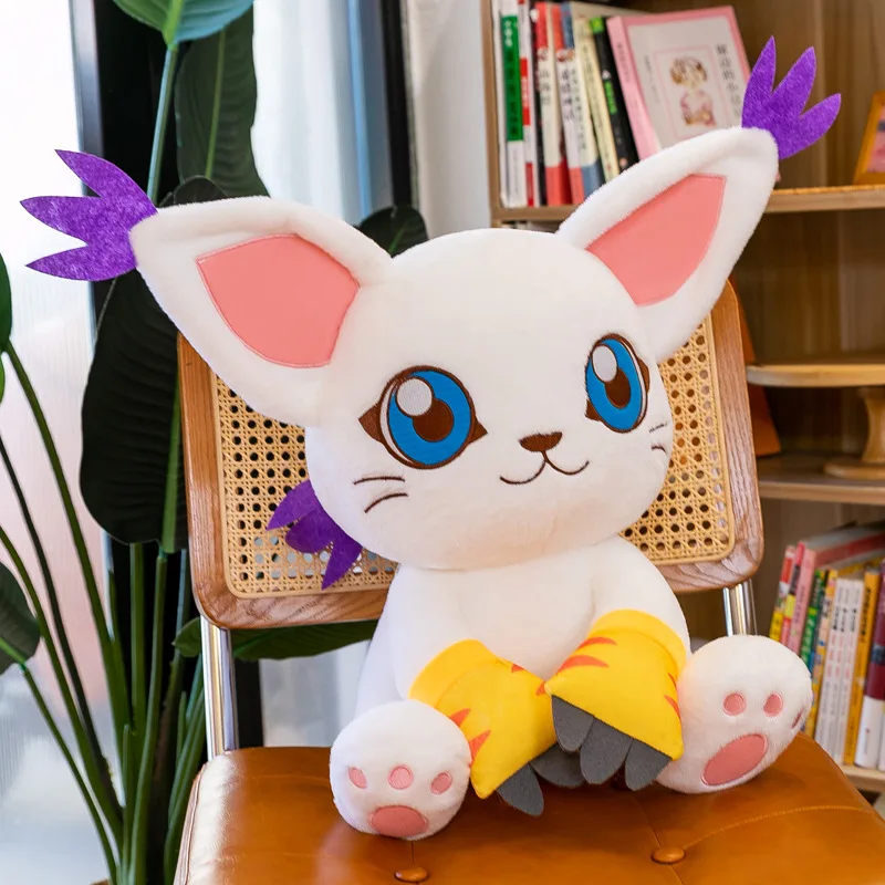 40cm Digital Monster Kawaii Anime Cartoon Tailmon Plush Toy Room Decoration Hug Pillow Birthday Gift
