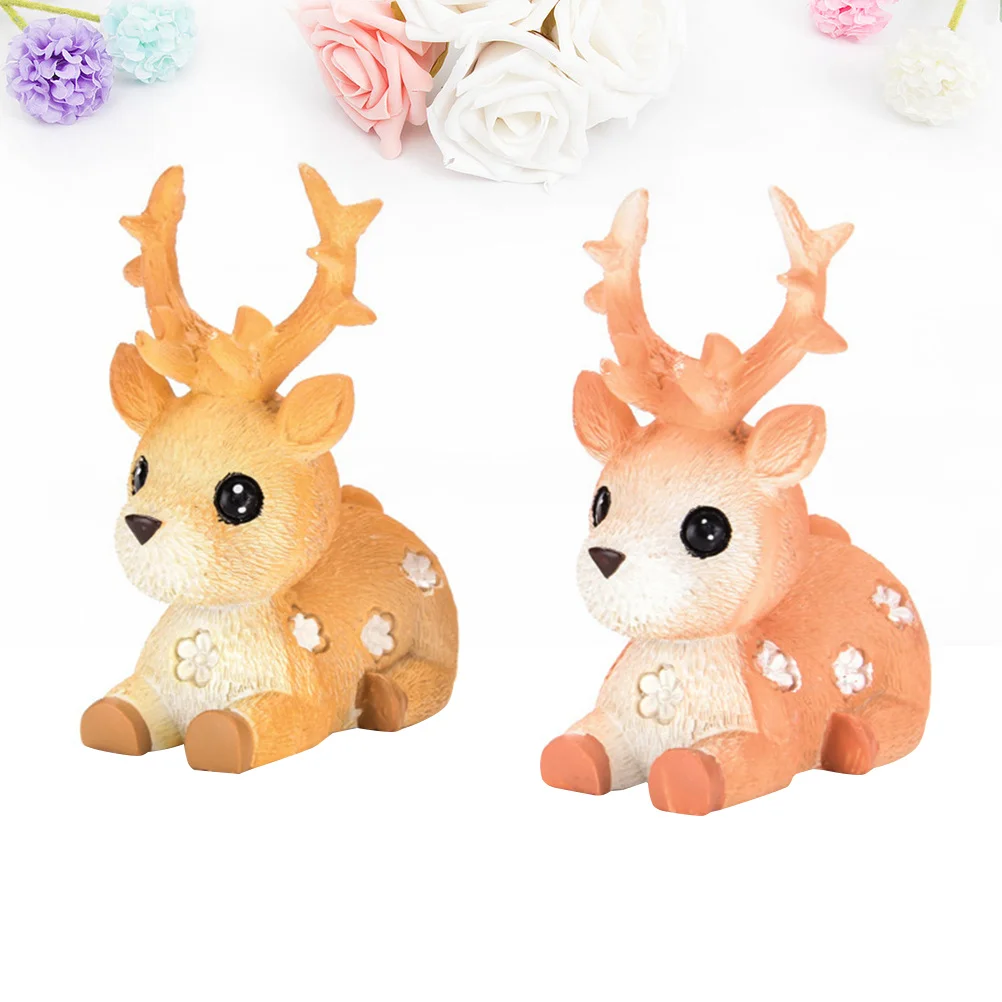 2 قطعة الحلي الإبداعية الغزلان زينة مكتب منزلي شيك تزلف الديكور صور الدعائم هدية #1