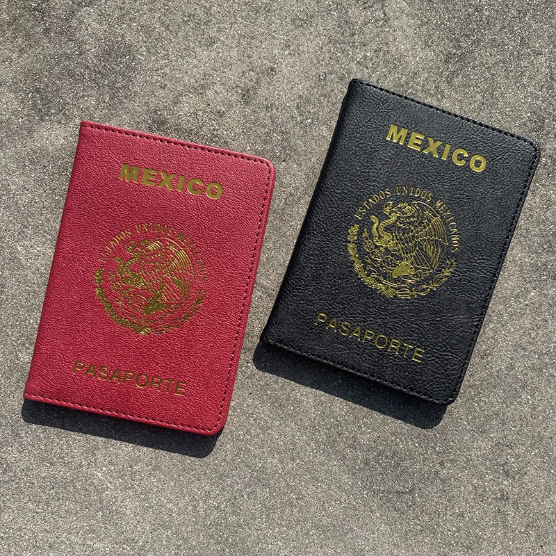 

Обложки для мексиканских паспортов, дорожный кошелек из искусственной кожи, чехол для паспортов, держатель для билетов для кредитных карт, обложка на паспорт