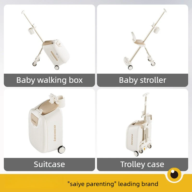 Kids' Luggage Baby Carrying Travel Bag Baby Carriage-able Travel Case Luggage Rolling Suitcase Baby Carrying Gadget 아동 수하물