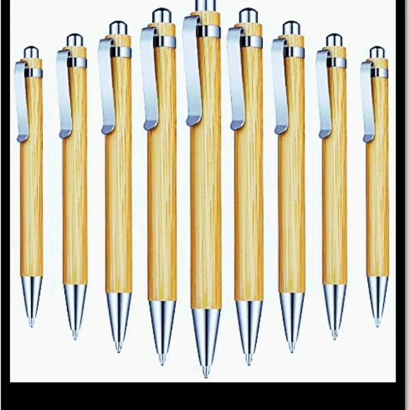 100 Pcs/Lot Bamboo Ballpoint Pen Stylus Contact Pen Office & School Supplies Pens & Writing Supplies Gifts