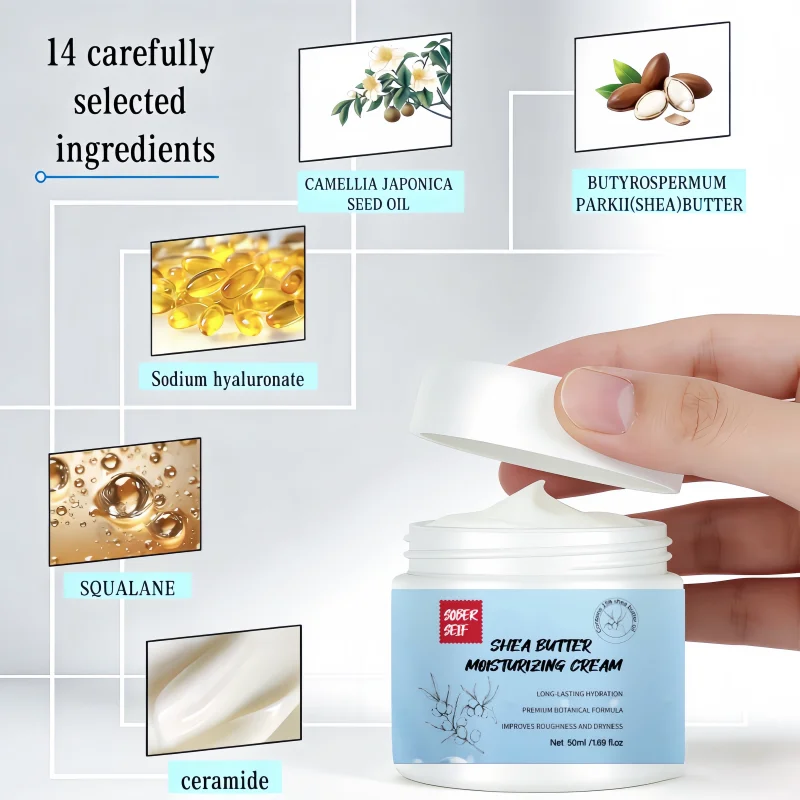 Facial Moisturizer for Normal to Dry Skin, Replenishes Moisture and Restores the Protective Barrier, Rich in Ceramides, Niacinamide, and Hyaluronic Acid, 50ml