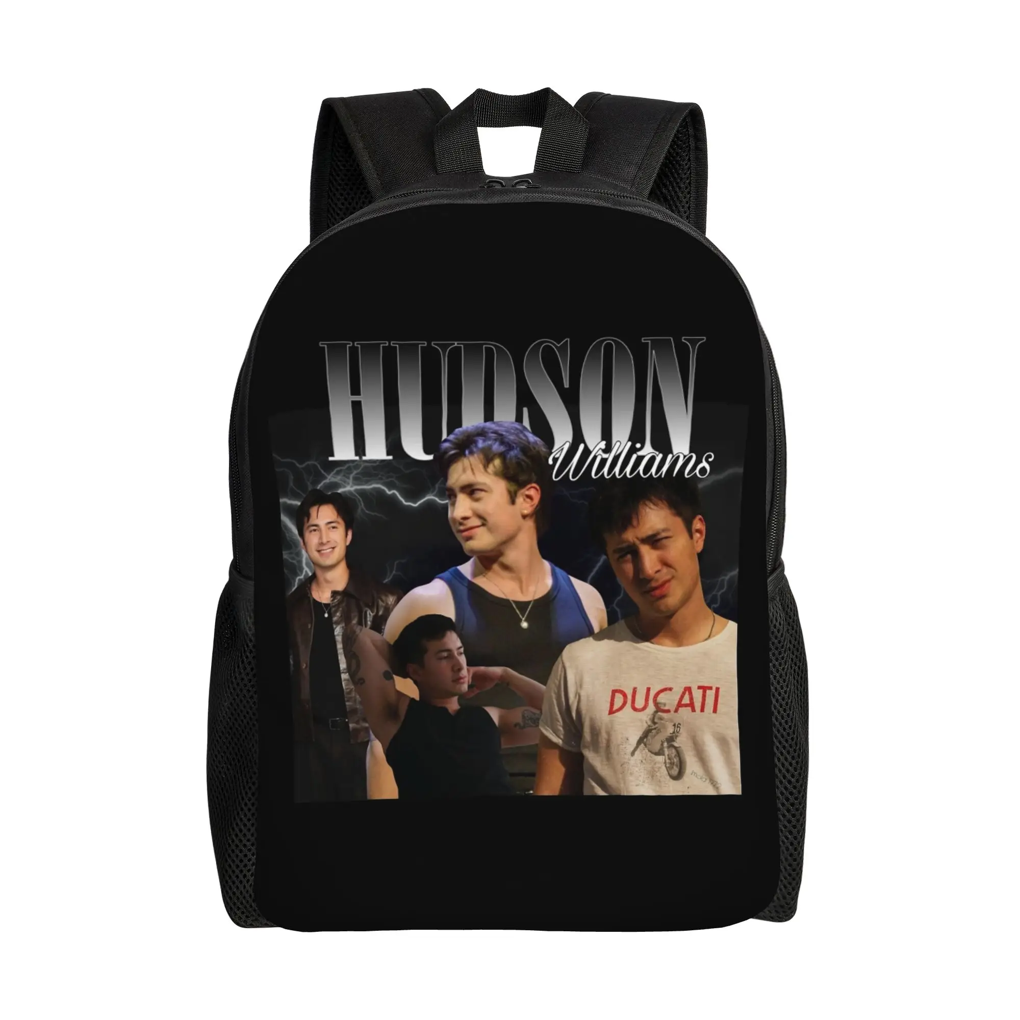 

Hudson Williams Heated Rivalry Vintage Backpack for Men Women Cool High School Business Daypack College Canvas Bags with Pocket