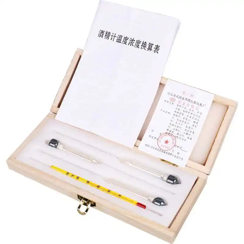 

3Pcs Vodka Whiskey Accurate Alcoholmeter Concentration Meter Wine Mearsuring Tool Set In Case 0-40%, 40-70%, 70-100%)