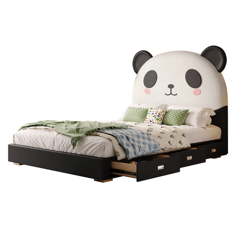 Nieuw Panda Animal Single Massief Houten Multifunctioneel Bed met drie trekkingen voor tienerjongens