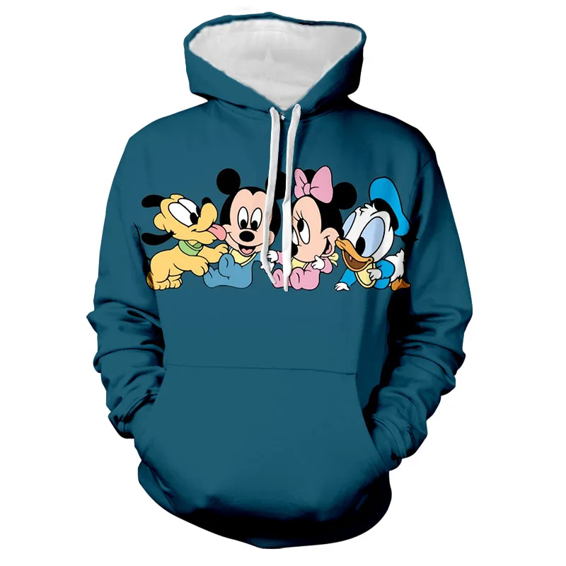 Mickey Minnie Cartoon 2024 Fashion Unisex Spring New Style 3D Printed Kids Hoodies Women\'s Tops Street Style Casual Hoodies y2k