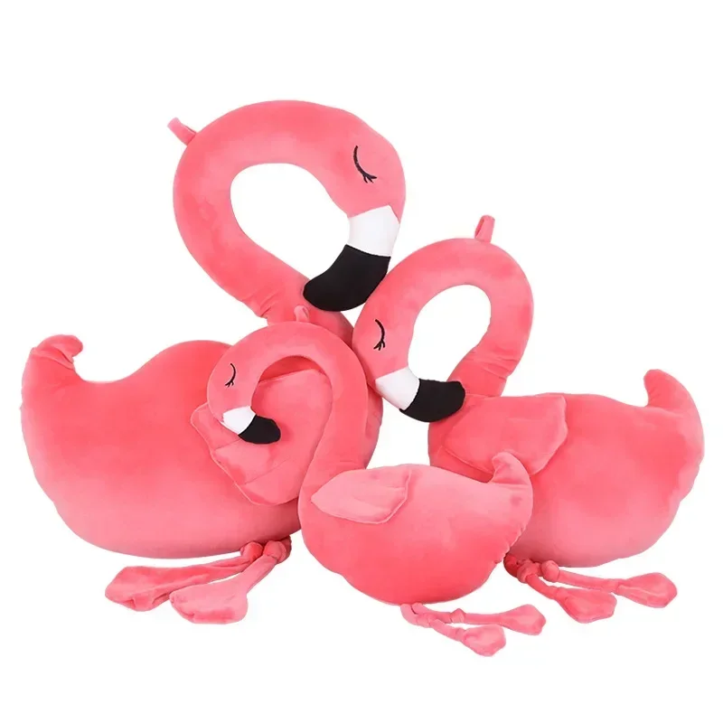 

[Funny] Very Cute Soft 110cm Flamingo Plush Toy Simulation pink Bird animal Hold pillow Home Decoration Girl Birthday Gift