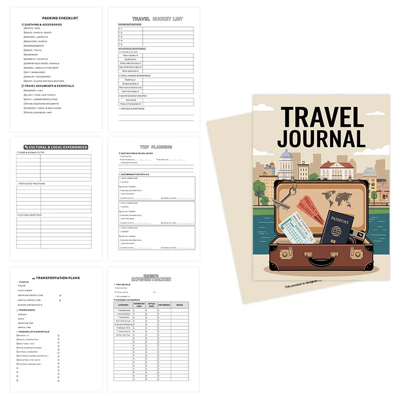 Bview Art Digital Travel Journal & Vacation Planner Notebook: Adventure Organizer
