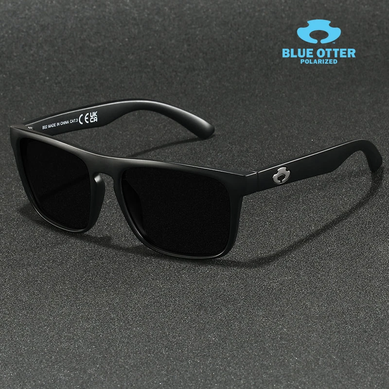 الأزرق قضاعة الرجعية مستطيل النظارات الشمسية للرجال النساء الاستقطاب UV400 الكلاسيكية العصرية نظارات القيادة ركوب الدراجات الصيد نظارات شمسية #1