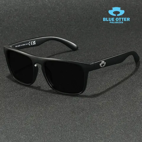 블루 오터 레트로 직사각형 선글라스 남녀공용 편광 UV400 클래식 트렌디 아이웨어 운전 자전거 낚시 선글라스