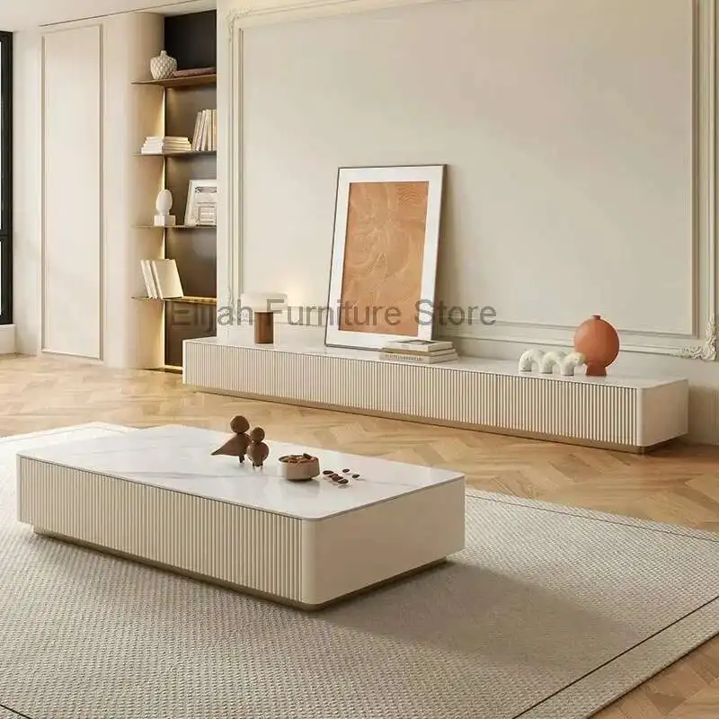 Luxury Tv Stand Modern Living Room Furniture Aesthetic Salon Unit Cabinet Design Console Full Dining Storage Table Home