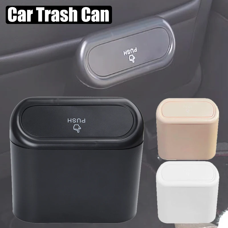 Car Trash Can Car Seat Back Door Hanging Storage Box Multi-functional Garbage Bag Folding Storage  car garbage bin car supplies