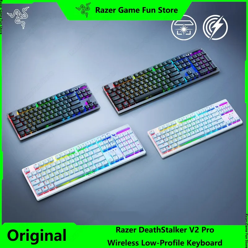 Razer DeathStalker V2 Pro Tenkeyless Wireless Low-Profile RGB Gaming Keyboard Series - Ultra-Long 40-Hour Battery Life