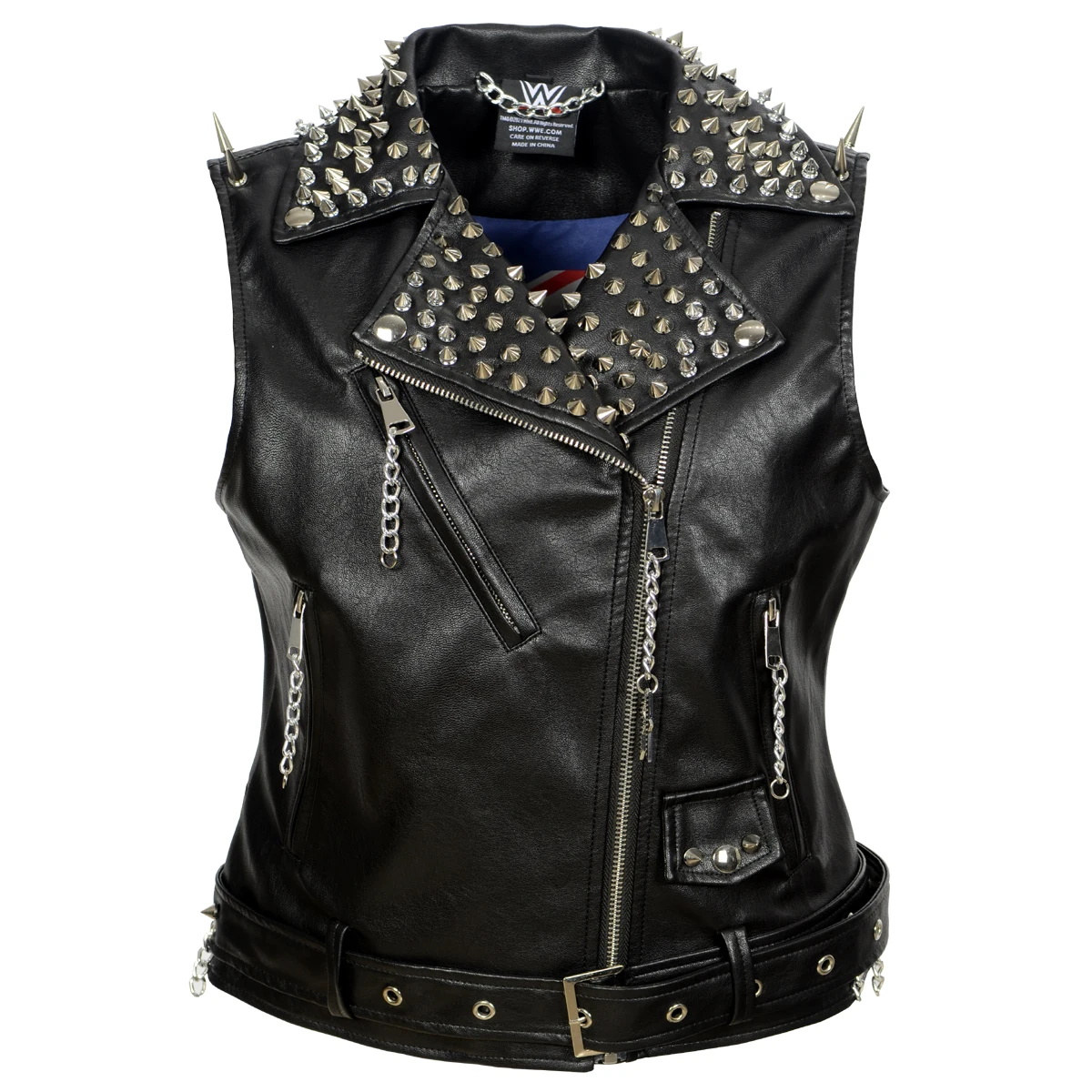 

Fashion SX Men's synthetic leather rock band clothing DJ singer adult performance rivet punk handsome motorcycle PU vest