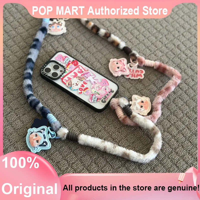 POP MART CRYBABY Serie Wild but Cutie Ciondolo in peluche in vinile Scatola cieca Fascino per telefono Scatola misteriosa Indovina borsa Decorazione Regali per bambole