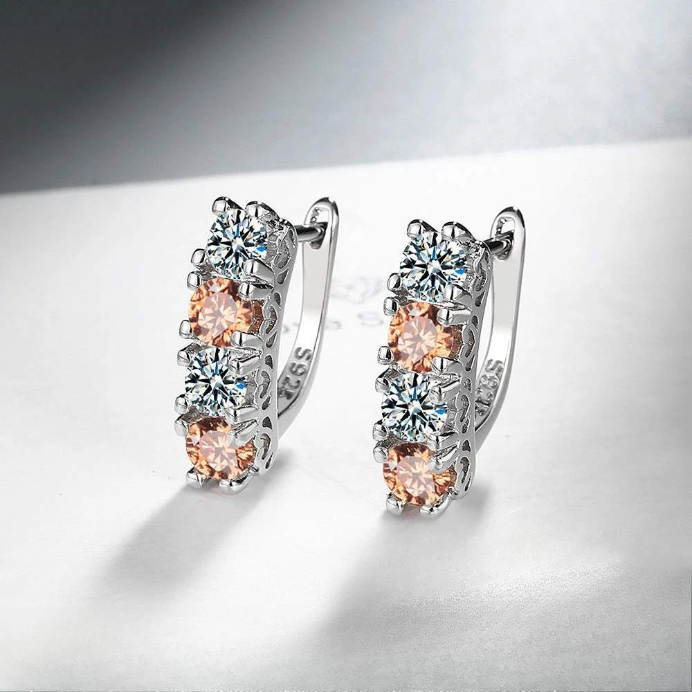 

Новые серьги из стерлингового серебра 925 пробы, красивые, с цирконием 5А, модные, для женщин, свадебные украшения, классические женские аксессуары, подарки, для вечеринок