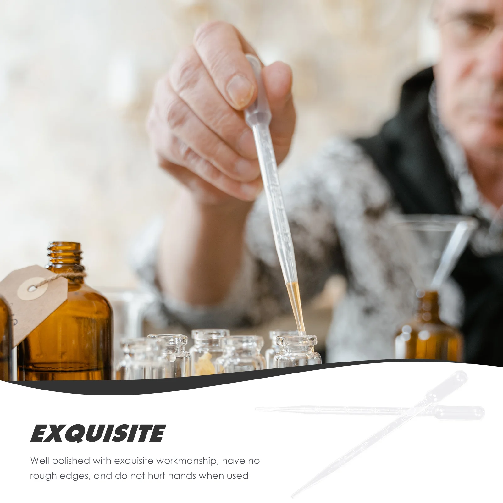 

100Pcs Clear Plastic Disposable Droppers Calibrated Pipettes for Laboratory Liquid Transfer Accurate Measurement Pipettes